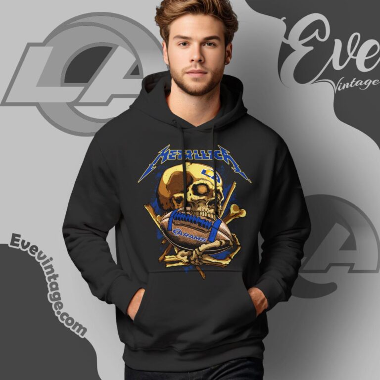 Metallica Los Angeles Rams Skull Shirt Hoodie Metallica Los Angeles Rams Skull Shirt Hoodie