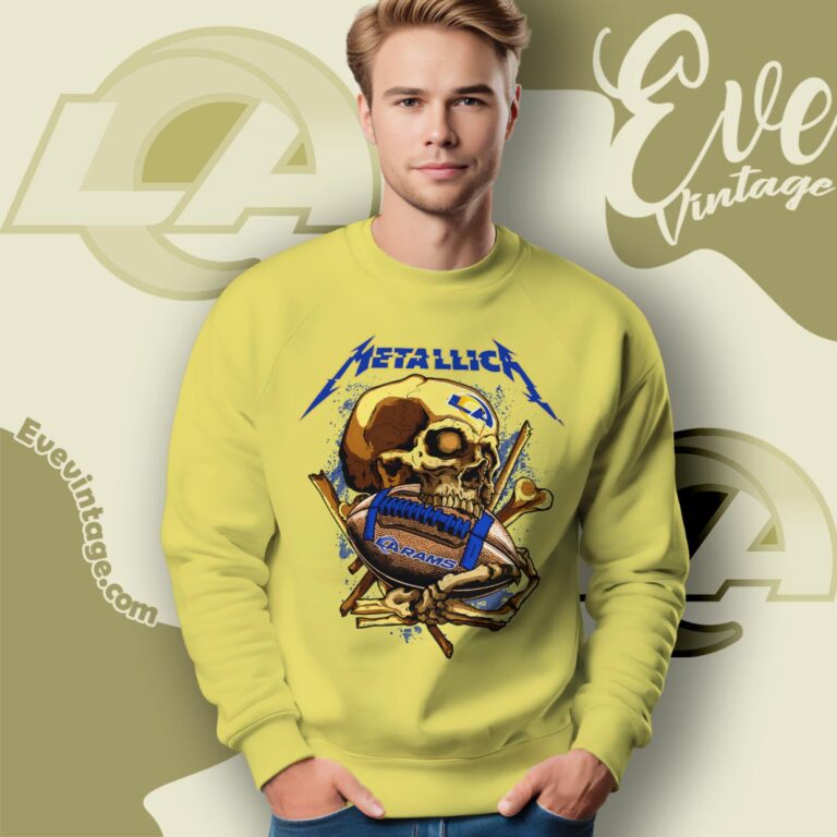 Metallica Los Angeles Rams Skull Shirt Sweatshirt Metallica Los Angeles Rams Skull Shirt Sweatshirt