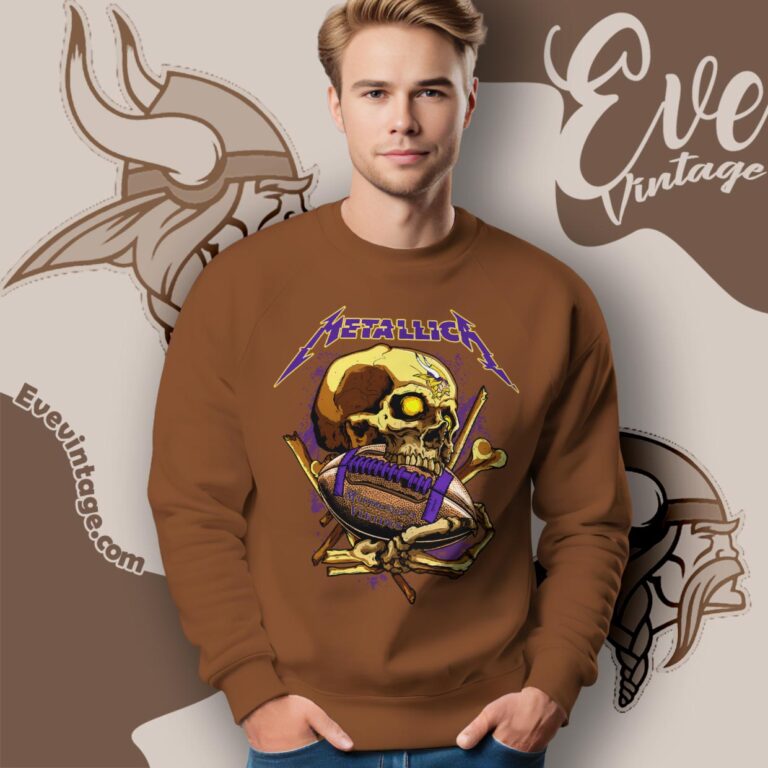 Metallica Minnesota Vikings Skull Shirt Sweatshirt Metallica Minnesota Vikings Skull Shirt Sweatshirt