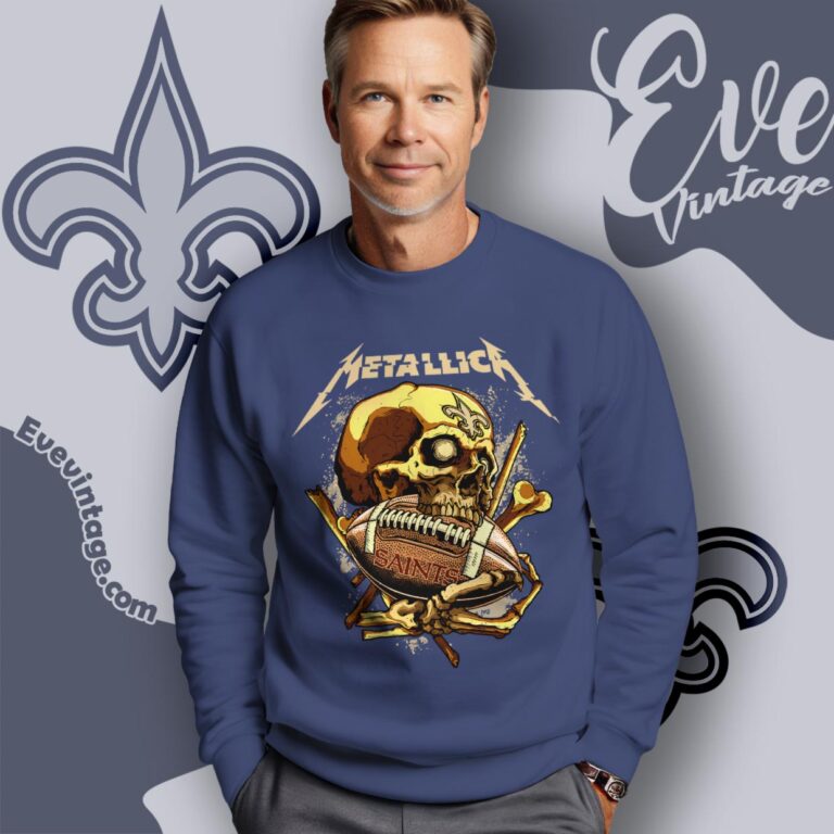 Metallica New Orleans Saints Skull Shirt Sweatshirt Metallica New Orleans Saints Skull Shirt Sweatshirt