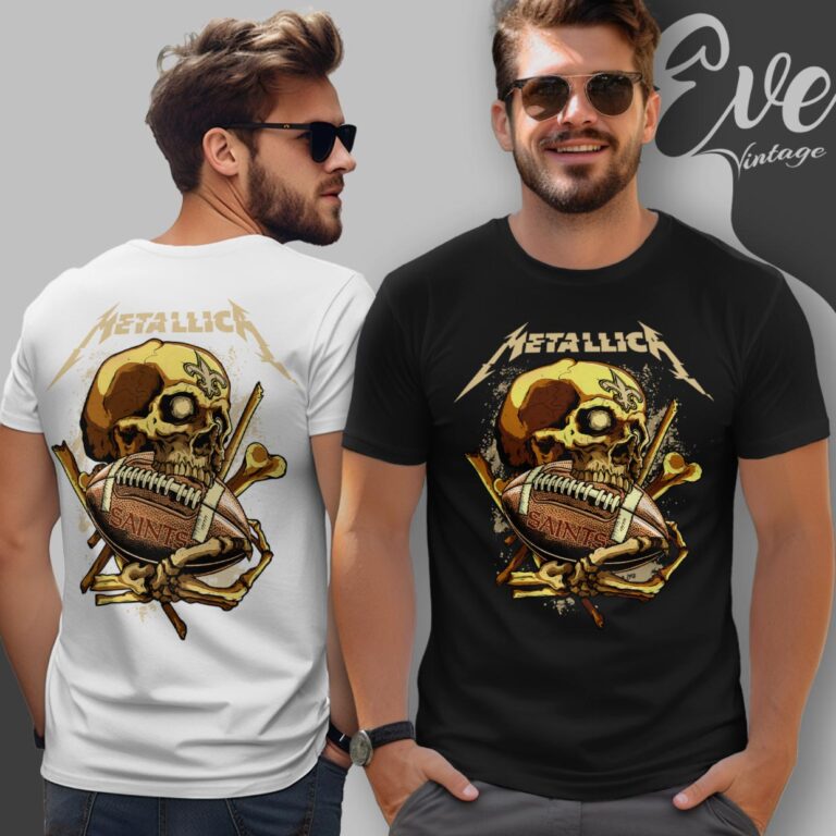 Metallica New Orleans Saints Skull Shirt T Shirt Metallica New Orleans Saints Skull Shirt T Shirt