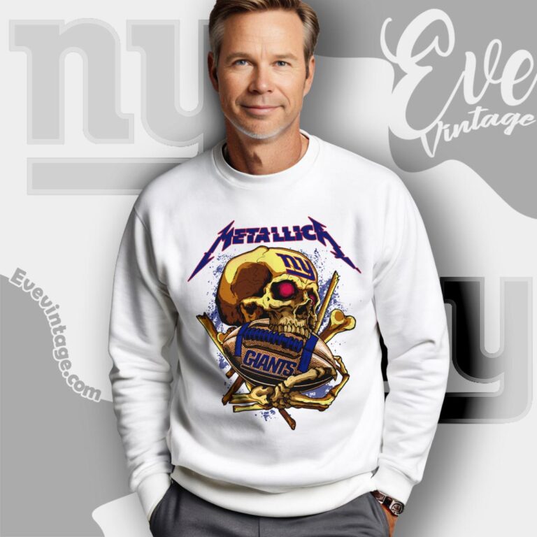 Metallica New York Giants Skull Shirt Sweatshirt Metallica New York Giants Skull Shirt Sweatshirt
