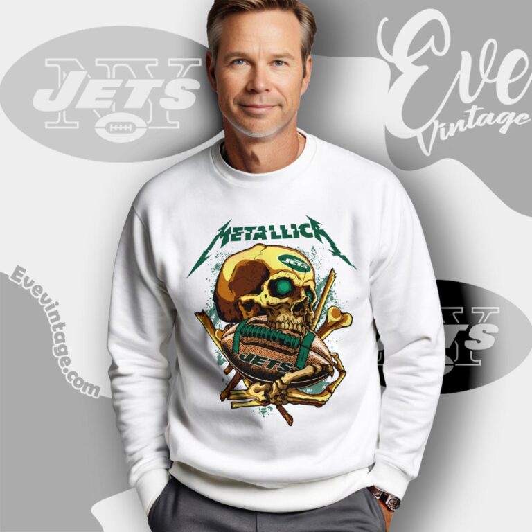 Metallica New York Jets Skull Shirt Sweatshirt Metallica New York Jets Skull Shirt Sweatshirt