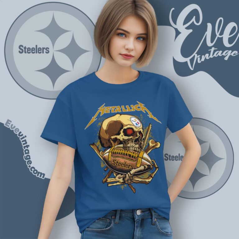Metallica Pittsburgh Steelers Skull Shirt Women T Shirt Metallica Pittsburgh Steelers Skull Shirt Women T Shirt