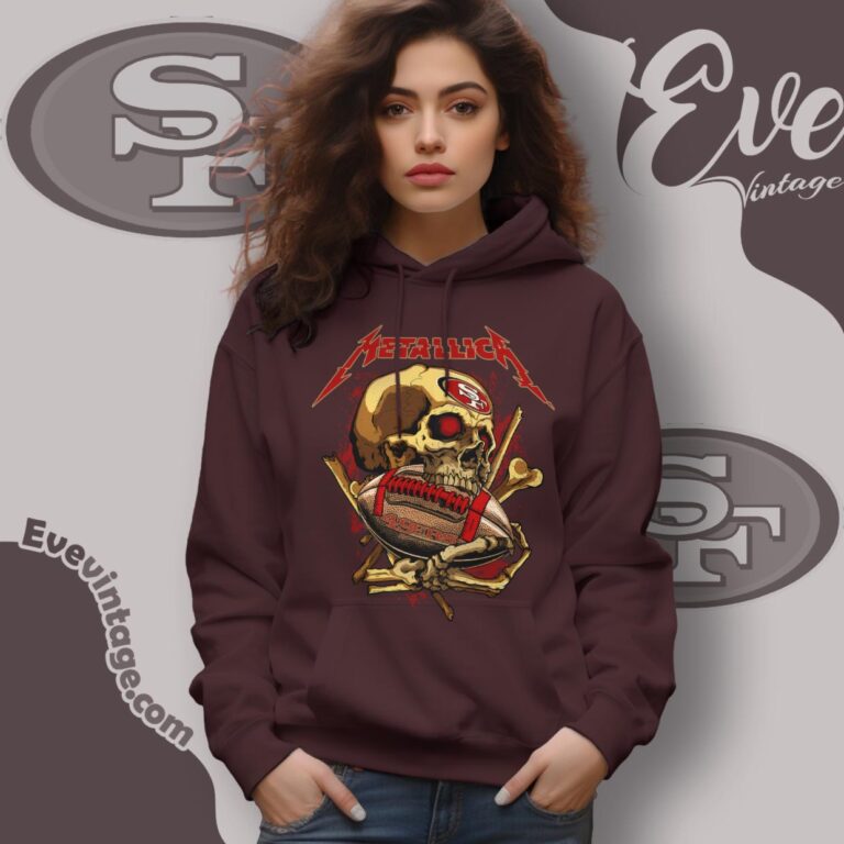 Metallica San Francisco 49ers Skull Shirt Hoodie Metallica San Francisco 49ers Skull Shirt Hoodie