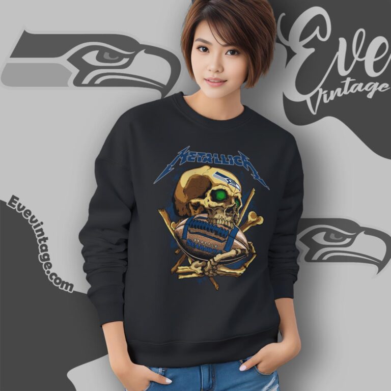 Metallica Seattle Seahawks Skull Shirt Sweatshirt Metallica Seattle Seahawks Skull Shirt Sweatshirt