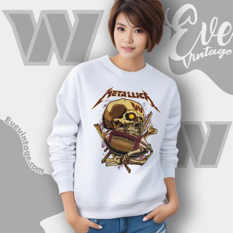 Metallica Washington Commanders Skull Shirt Sweatshirt Metallica Washington Commanders Skull Shirt Sweatshirt