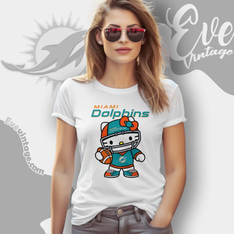 Miami Dolphins Hello Kitty Shirt Women T Shirt Miami Dolphins Hello Kitty Shirt Women T Shirt