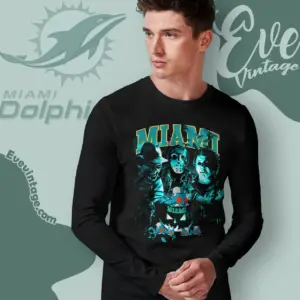 Miami Dolphins Horror Halloween Shirt Long Sleeve Tee