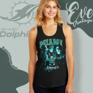 Miami Dolphins Horror Halloween Shirt Tank Top Racerback