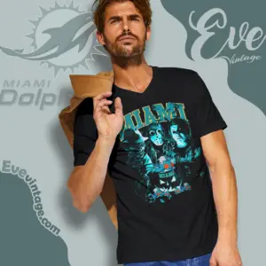 Miami Dolphins Horror Halloween Shirt V Neck TShirt