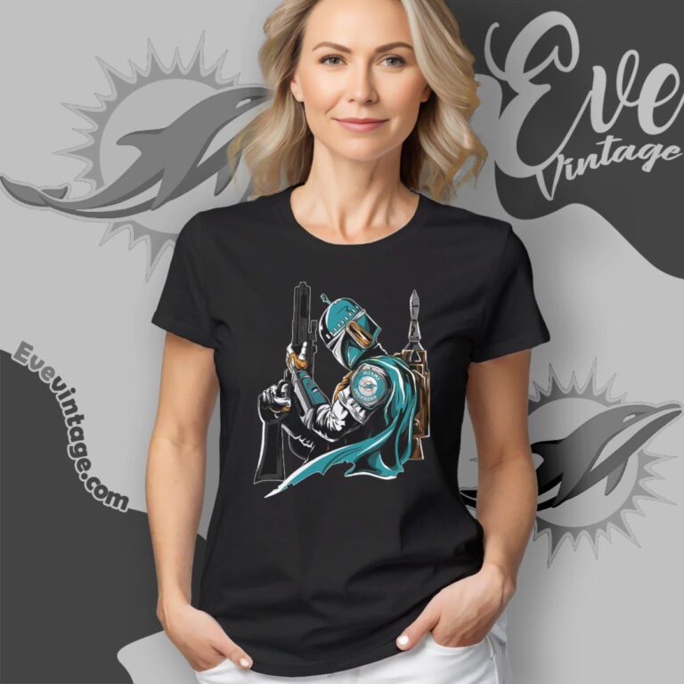 Miami Dolphins Mandalorian Star Wars Shirt Women T Shirt Miami Dolphins Mandalorian Star Wars Shirt Women T Shirt