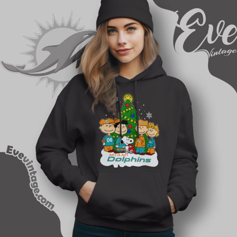 Miami Dolphins Snoopy The Peanuts Christmas Shirt Hoodie Miami Dolphins Snoopy The Peanuts Christmas Shirt Hoodie