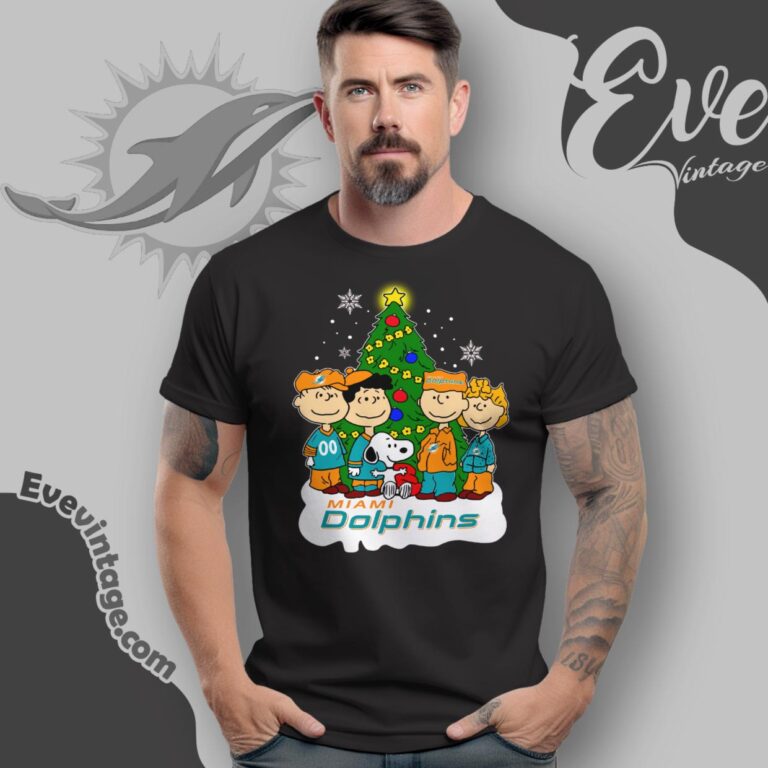 Miami Dolphins Snoopy The Peanuts Christmas Shirt T Shirt Miami Dolphins Snoopy The Peanuts Christmas Shirt T Shirt