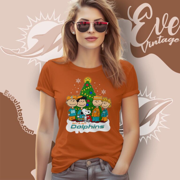 Miami Dolphins Snoopy The Peanuts Christmas Shirt Women T Shirt Miami Dolphins Snoopy The Peanuts Christmas Shirt Women T Shirt