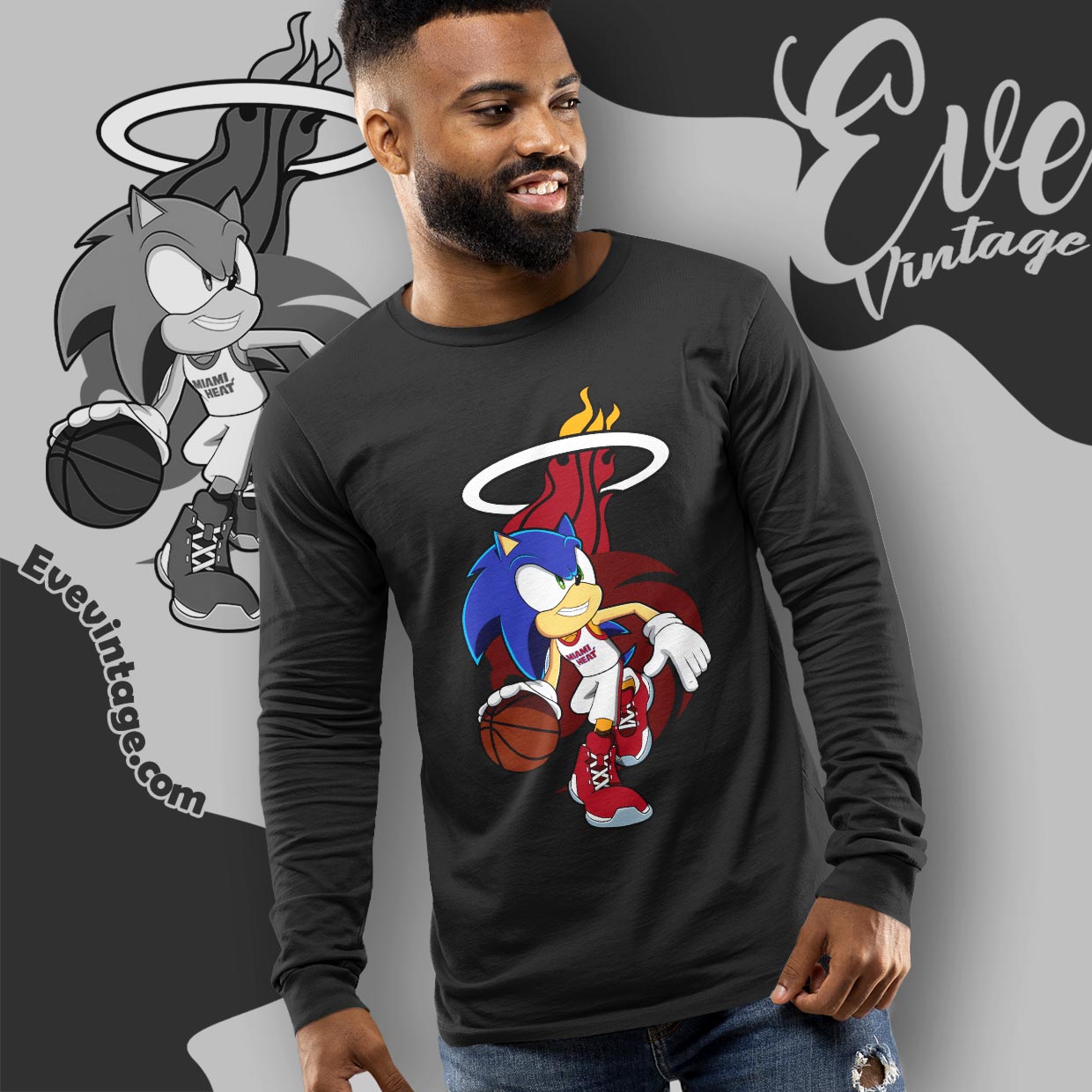 Miami Heat Sonic The Hedgehog Shirt Miami Heat Sonic The Hedgehog Shirt
