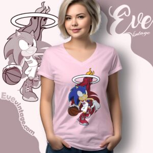 Miami Heat Sonic The Hedgehog Shirt V Neck TShirt