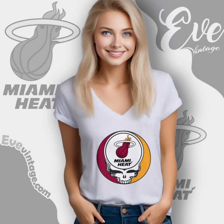 Miami Heat Steal Your Face Grateful Dead Shirt V Neck TShirt Miami Heat Steal Your Face Grateful Dead Shirt V Neck TShirt