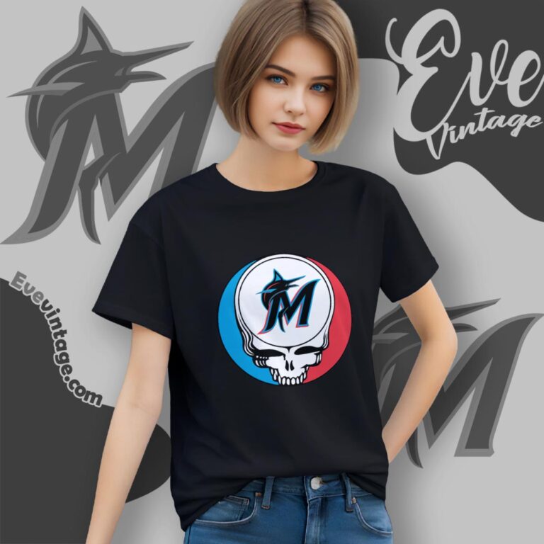 Miami Marlins Steal Your Face Grateful Dead Shirt Women T Shirt Miami Marlins Steal Your Face Grateful Dead Shirt Women T Shirt