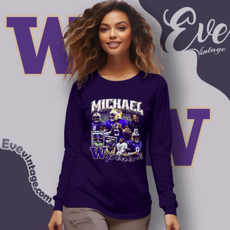 Michael Penix Jr Washington Huskies Nfl Gifts Shirt Long Sleeve Tee Michael Penix Jr Washington Huskies Nfl Gifts Shirt Long Sleeve Tee