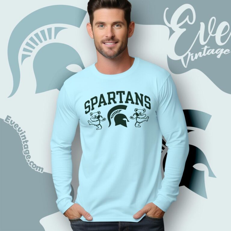 Michigan State Spartans Grateful Dead Bears Shirt Long Sleeve Tee Michigan State Spartans Grateful Dead Bears Shirt Long Sleeve Tee
