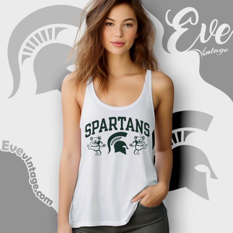 Michigan State Spartans Grateful Dead Bears Shirt Tank Top Racerback Michigan State Spartans Grateful Dead Bears Shirt Tank Top Racerback