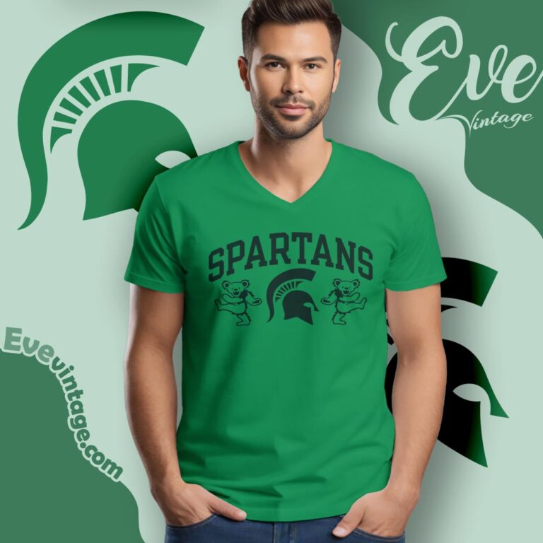 Michigan State Spartans Grateful Dead Bears Shirt V Neck TShirt Michigan State Spartans Grateful Dead Bears Shirt V Neck TShirt