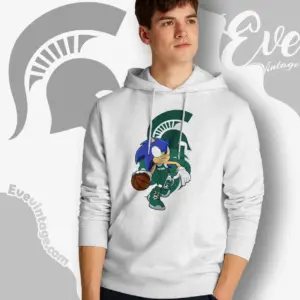 Michigan State Spartans Sonic The Hedgehog Basketball Hoodie