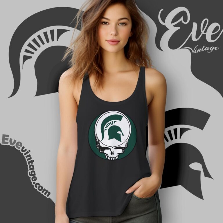 Michigan State University Steal Your Face Grateful Dead Shirt Tank Top Racerback Michigan State University Steal Your Face Grateful Dead Shirt Tank Top Racerback