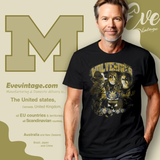 Michigan Wolverines Halloween Horror Movie Shirt