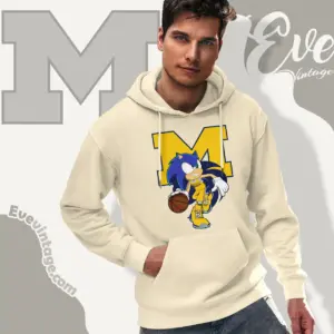 Michigan Wolverines Sonic The Hedgehog Basketball Hoodie