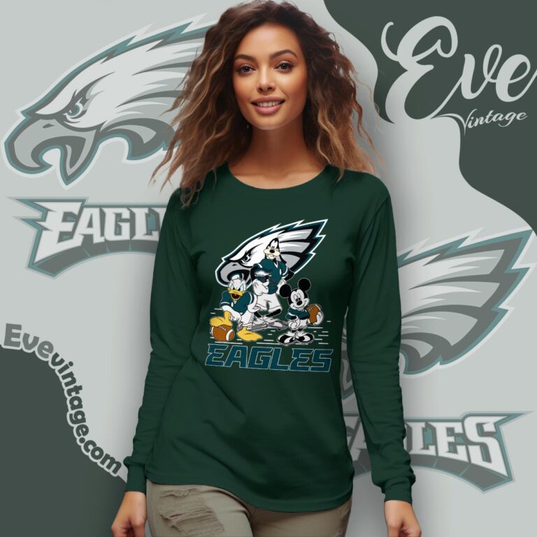 Mickey Donald Goofy Philadelphia Eagles Shirt Long Sleeve Tee Mickey Donald Goofy Philadelphia Eagles Shirt Long Sleeve Tee