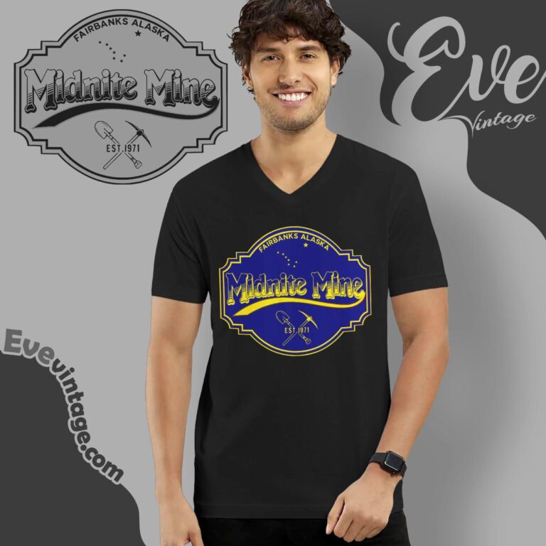 Midnite Mine Shirt Fairbanks Ak Dive Bar V Neck TShirt Midnite Mine Shirt Fairbanks Ak Dive Bar V Neck TShirt