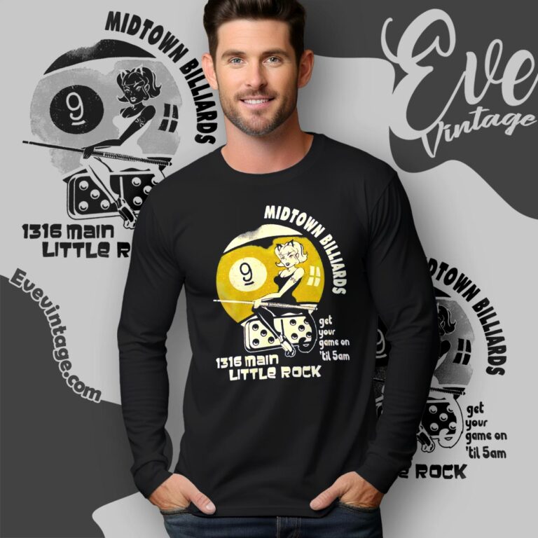Midtown Billiards Shirt Long Sleeve Tee Midtown Billiards Shirt Long Sleeve Tee