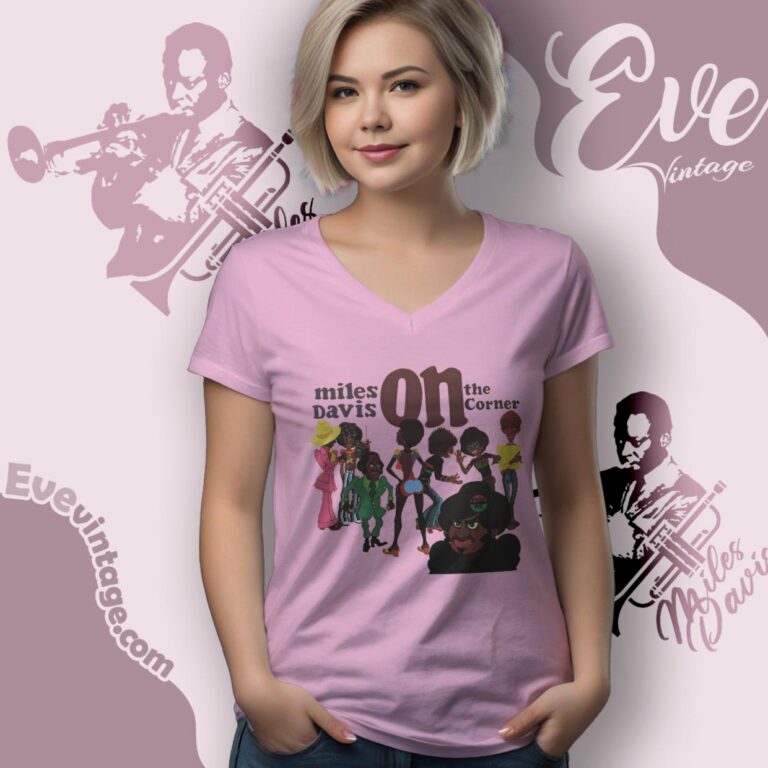 Miles Davis On The Corner Shirt V Neck TShirt Miles Davis On The Corner Shirt V Neck TShirt