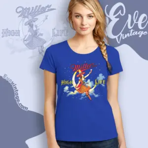Miller High Life Beer Shirt Girl In The Moon Women T shirt