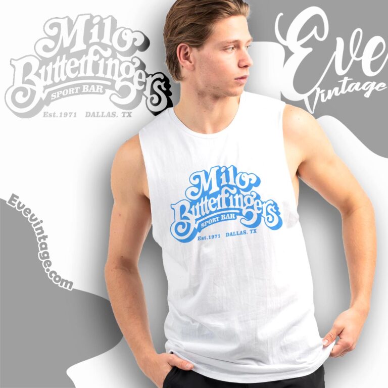 Milo Butterfinger's Bar Shirt Dallas Dive Bar Tank Top Racerback Milo Butterfinger's Bar Shirt Dallas Dive Bar Tank Top Racerback