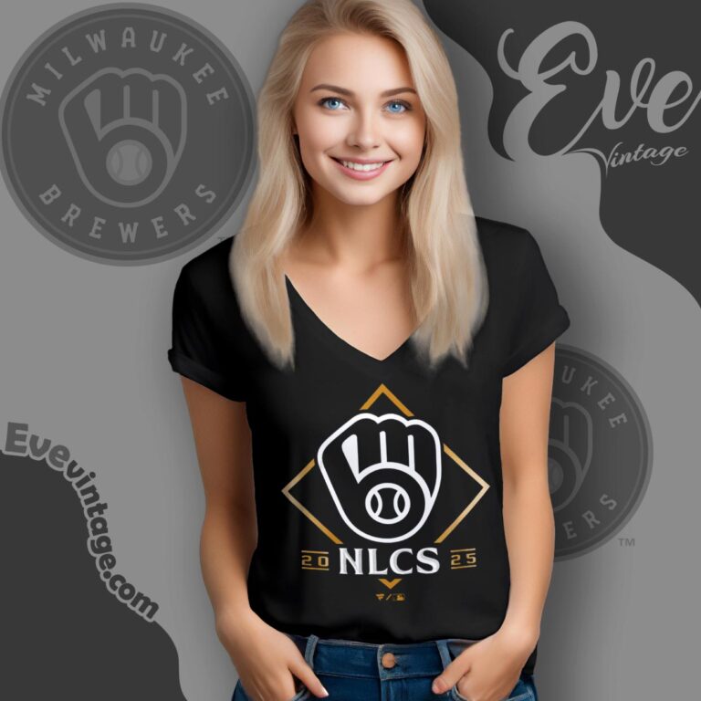 Milwaukee Brewers Nlcs 2025 T shirt Mlb Playoff Tee V Neck TShirt Milwaukee Brewers Nlcs 2025 T shirt Mlb Playoff Tee V Neck TShirt