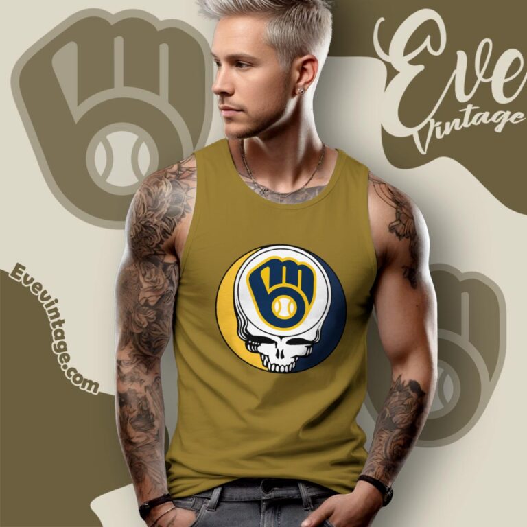 Milwaukee Brewers Steal Your Face Grateful Dead Shirt Tank Top Racerback Milwaukee Brewers Steal Your Face Grateful Dead Shirt Tank Top Racerback