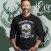 Milwaukee Bucks Harley Davidson Skull Shirt