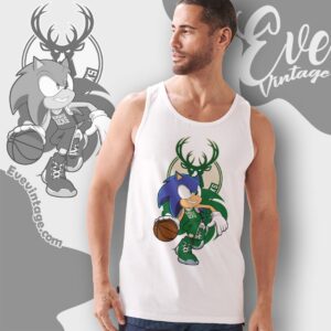 Milwaukee Bucks Sonic The Hedgehog Shirt Tank Top Racerback