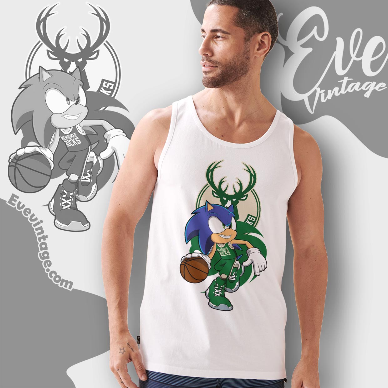 Milwaukee Bucks Sonic The Hedgehog Shirt Milwaukee Bucks Sonic The Hedgehog Shirt