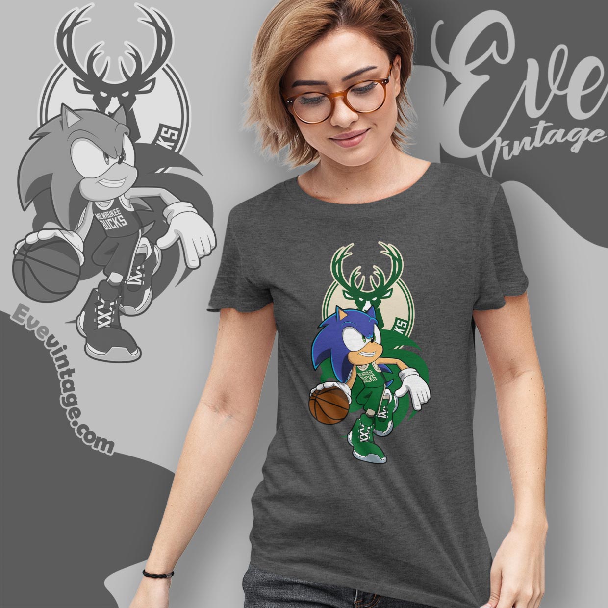 Milwaukee Bucks Sonic The Hedgehog Shirt Milwaukee Bucks Sonic The Hedgehog Shirt