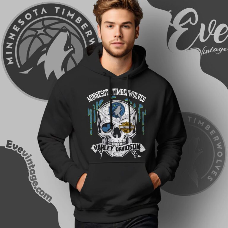 Minnesota Timberwolves Harley Davidson Skull Shirt Hoodie Minnesota Timberwolves Harley Davidson Skull Shirt Hoodie