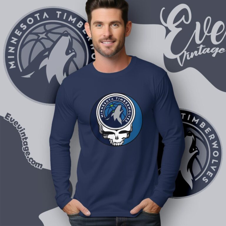 Minnesota Timberwolves Steal Your Face Grateful Dead Shirt Long Sleeve Tee Minnesota Timberwolves Steal Your Face Grateful Dead Shirt Long Sleeve Tee