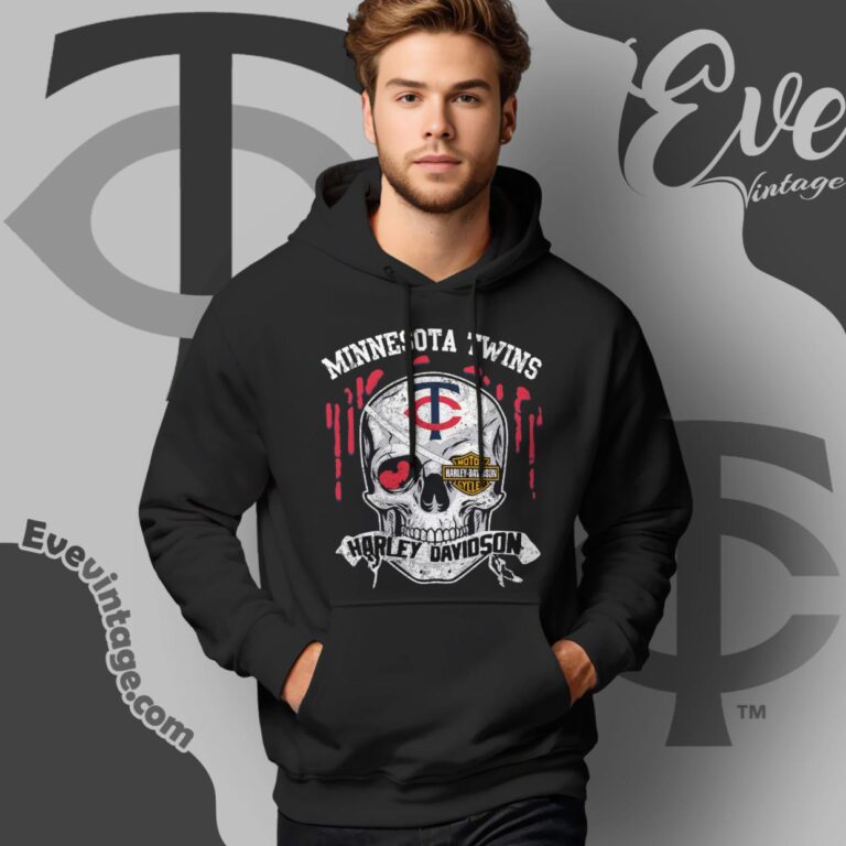 Minnesota Twins Royals Harley Davidson Skull Shirt Hoodie Minnesota Twins Royals Harley Davidson Skull Shirt Hoodie