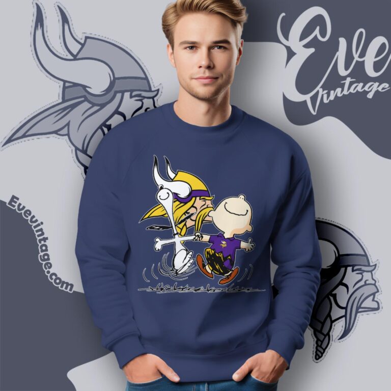 Minnesota Vikings Charlie Brown Snoopy Happy Dancing Shirt Sweatshirt Minnesota Vikings Charlie Brown Snoopy Happy Dancing Shirt Sweatshirt