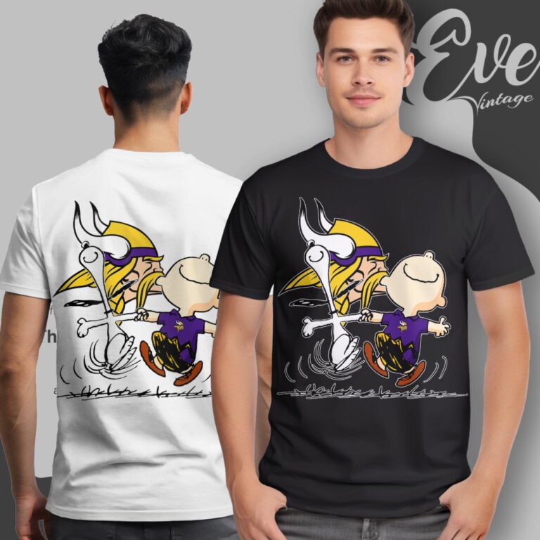 Minnesota Vikings Charlie Brown Snoopy Happy Dancing Shirt T Shirt Minnesota Vikings Charlie Brown Snoopy Happy Dancing Shirt T Shirt