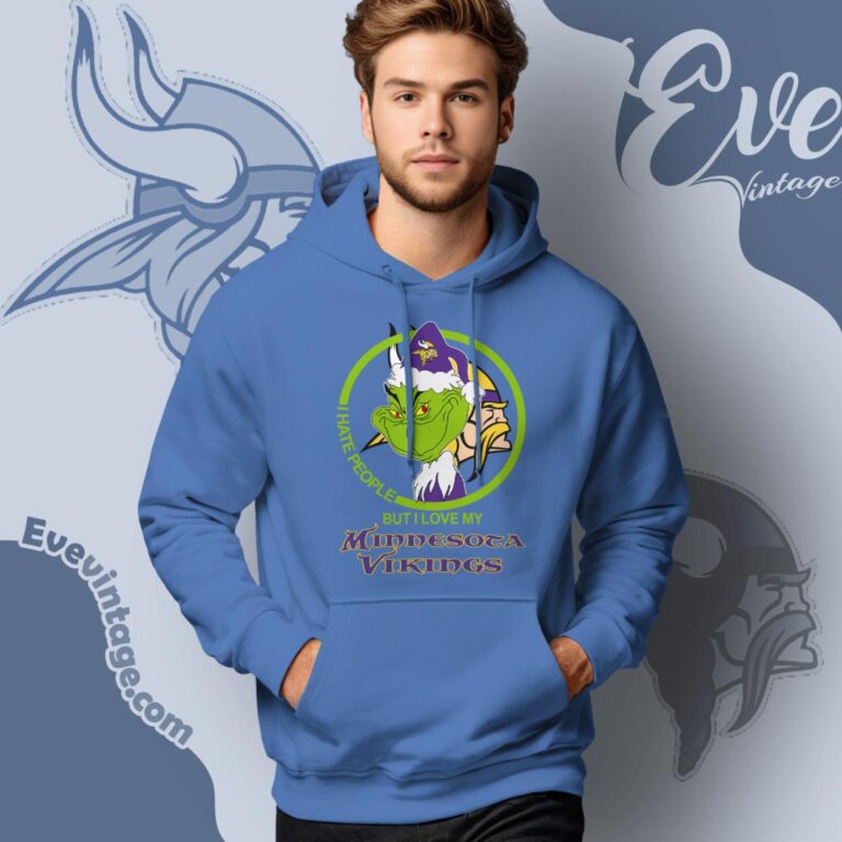 Minnesota Vikings Christmas Grinch Shirt I Hate People But I Love My Vikings Hoodie Minnesota Vikings Christmas Grinch Shirt I Hate People But I Love My Vikings Hoodie