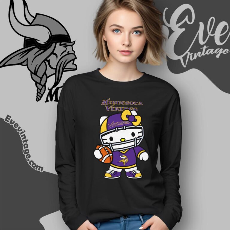Minnesota Vikings Hello Kitty Shirt Long Sleeve Minnesota Vikings Hello Kitty Shirt Long Sleeve